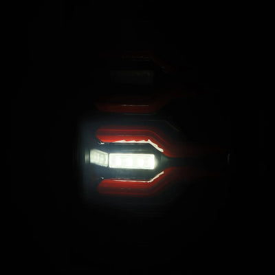 AlphaRex 02-06 Dodge Ram 1500/03-06 Dodge Ram 2500/3500 Truck LUXX-Series LED Tail Lights Black-Red