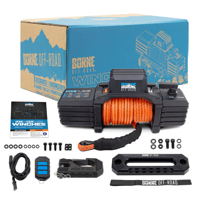 Borne Off-Road 10K Winch - Orange Synthetic Rope BNWN-10-SOR