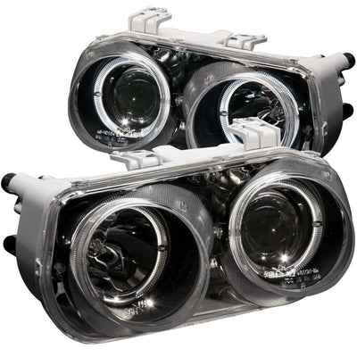 Anzo 1994-1997 Acura Integra Projector Headlights w/ Halo Black