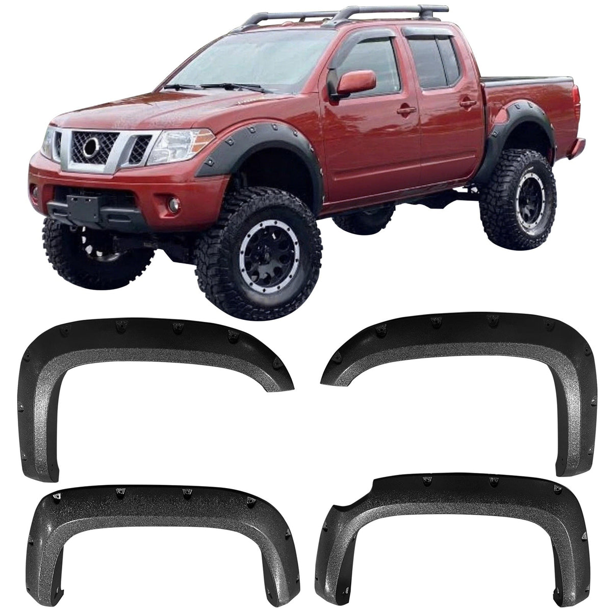 2015-2020 Chevy Colorado Short Bed Rivet Bolt Style Fender Flares ABS
