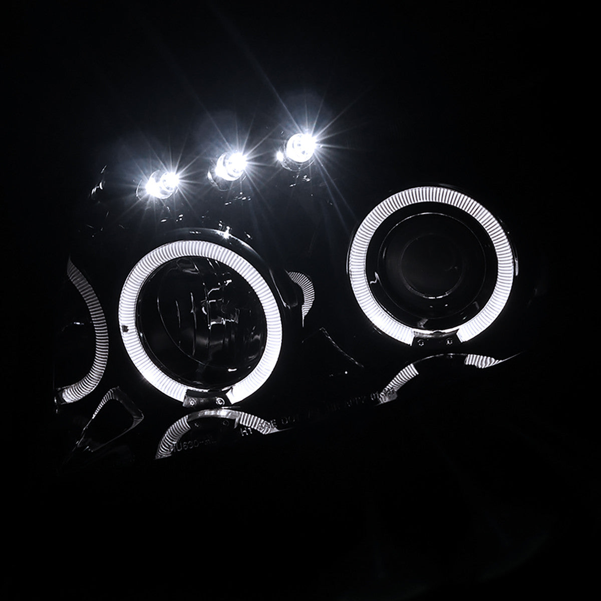 Spec-D 03-05 4Runner Halo LED Projector Headlights Black/Smoked