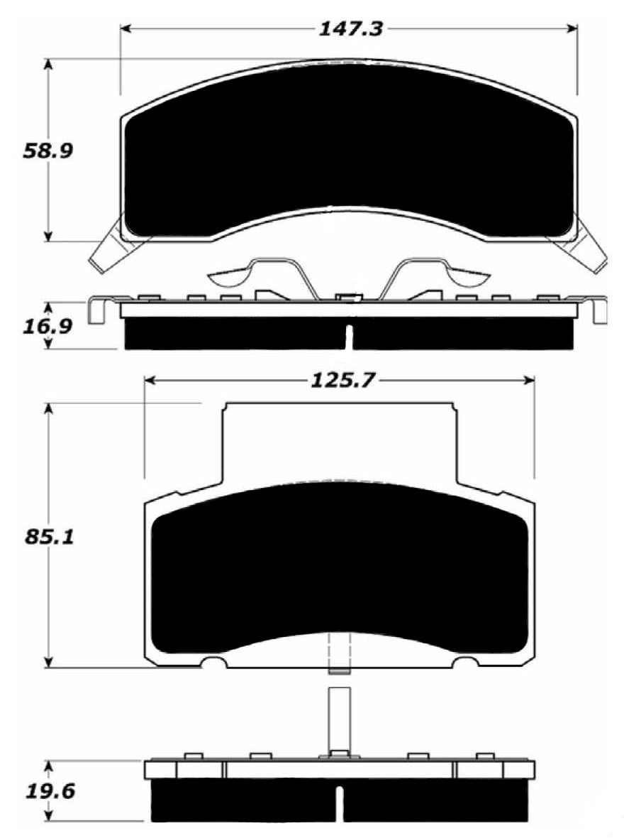 Porterfield Brake Pads for 2000 CHEVROLET K3500 4WD DRW
