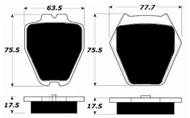 Porterfield Brake Pads for 2005 AUDI Allroad 4 Pad Front Caliper 2.7L V6