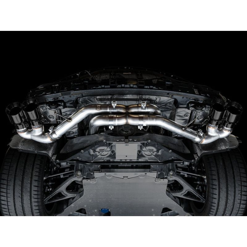 AWE Tuning 2020+ Chevrolet Corvette (C8) Track Edition Exhaust - Quad Diamond Black Tips