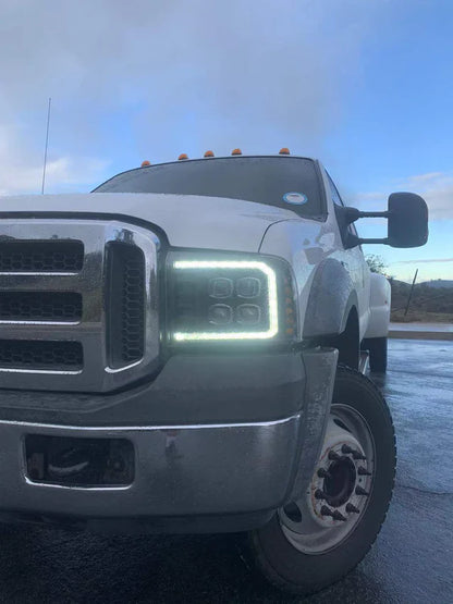 AlphaRex 05-07 Ford Super Duty/Excursion NOVA-Series LED Projector Headlights Black
