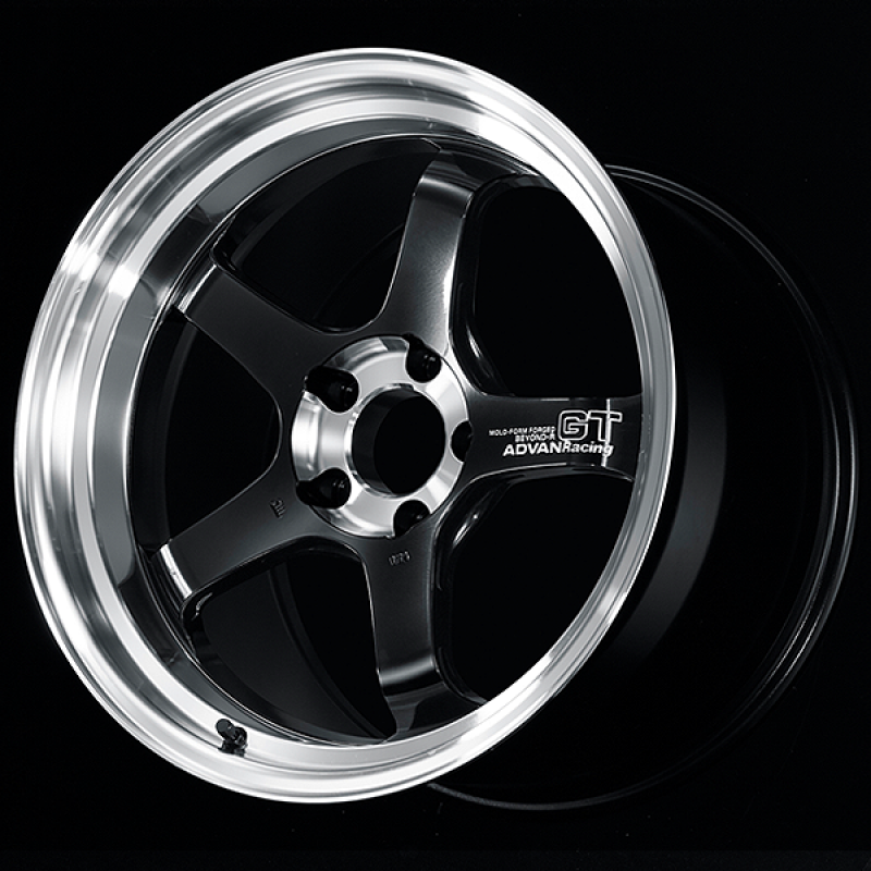 Advan GT Beyond-R 18X9.5 / +25 Off / 5x114.3 BC / 73mm Bore / Diamond Cut and Dark Platinum Black YAQC8J25EDPB