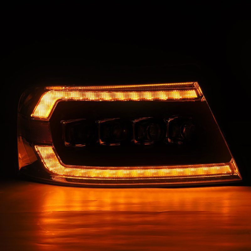 AlphaRex 04-08 Ford F150 / 06-08 Lincoln Mark LT NOVA-Series LED Projector Headlights Black