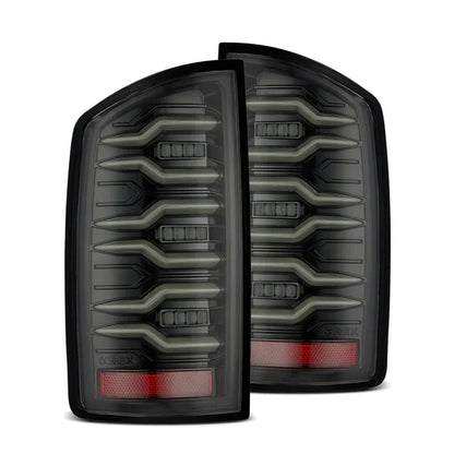 AlphaRex 07-08 Dodge Ram 1500/07-09 Dodge Ram 2500/3500 Truck LUXX-Series LED Tail Lights Alpha-Black