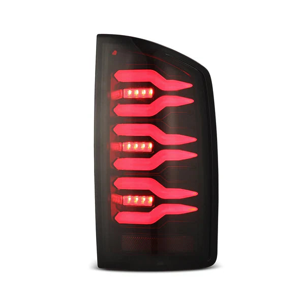 AlphaRex 07-08 Dodge Ram 1500/07-09 Dodge Ram 2500/3500 Truck LUXX-Series LED Tail Lights Black Red