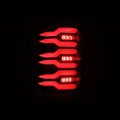AlphaRex 07-13 Chevy Silverado LUXX-Series LED Tail Lights Alpha-Black