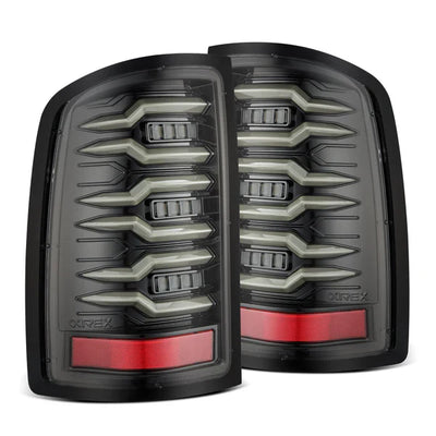 AlphaRex 07-13 GMC Sierra LUXX-Series LED Tail Lights Alpha-Black