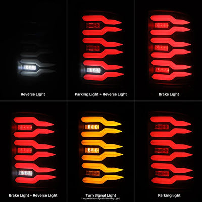 AlphaRex 07-13 GMC Sierra LUXX-Series LED Tail Lights Black