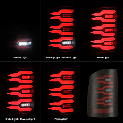AlphaRex 07-13 GMC Sierra LUXX-Series LED Tail Lights Black Red