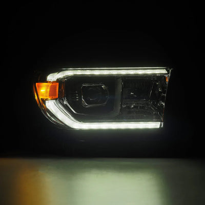 AlphaRex 07-13 Toyota Tundra/08-17 Toyota Sequoia MK II PRO-Series Halogen Projector Headlights Chrome (Without Level Adjuster)