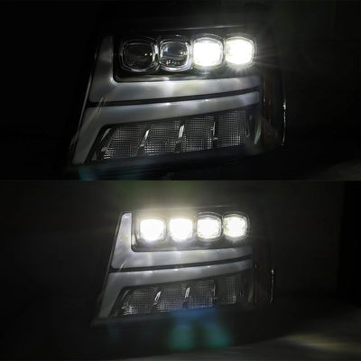 AlphaRex  07-14 Chevrolet Tahoe/Suburban/07-13 Avalanche NOVA-Series LED Projector Headlights Chrome