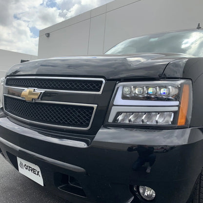 AlphaRex 07-14 Chevrolet Tahoe/Suburban/07-13 Avalanche NOVA-Series LED Projector Headlights Jet Black