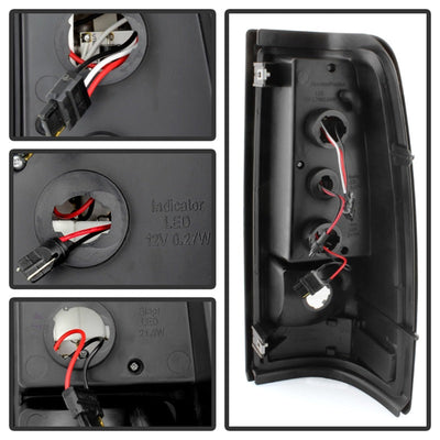 SPYDER Xtune 03-06 Silverado 1500/2500 (Will Not Fit Stepside) LED Tail Lights Black ALT-ON-CS03-LED-BK 5008763