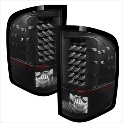 SPYDER Xtune Chevy Silverado 07-13 LED Tail Lights Black ALT-JH-CS07-LED-BK 5073716
