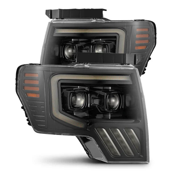 AlphaRex 09-14 Ford F150 MKII LUXX-Series LED Projector Headlights Alpha-Black
