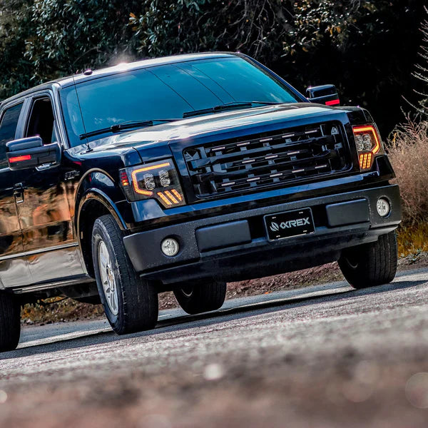 AlphaRex 09-14 Ford F150 MKII NOVA-Series LED Projector Headlights Black