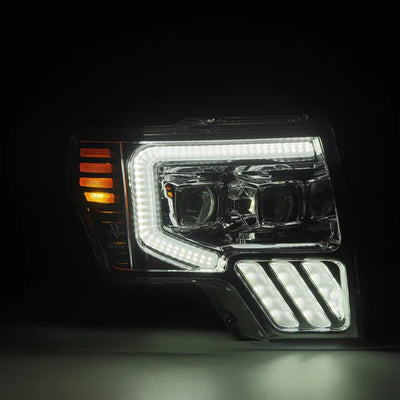AlphaRex 09-14 Ford F150 MKII PRO-Series Halogen Projector Headlights Chrome