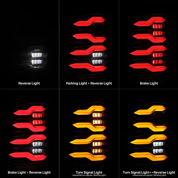 AlphaRex 09-18 Ram Truck LUXX-Series LED Tail Lights Black
