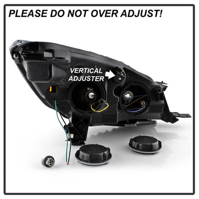 SPYDER xTune 13-16 Ford Escape LED Light Bar Halogen Projector Headlights - Black (PRO-JH-FESCA13-LB-BK) 9042904