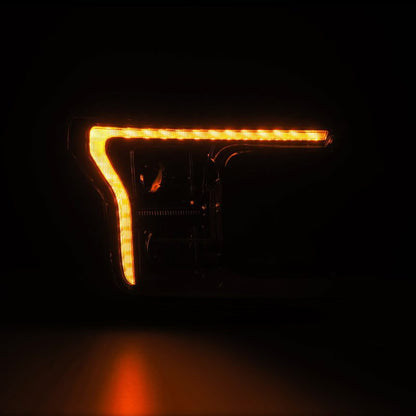 AlphaRex 18-20 Ford F150 (MK II 14th Gen Style) PRO-Series Halogen Projector Headlights Alpha-Black