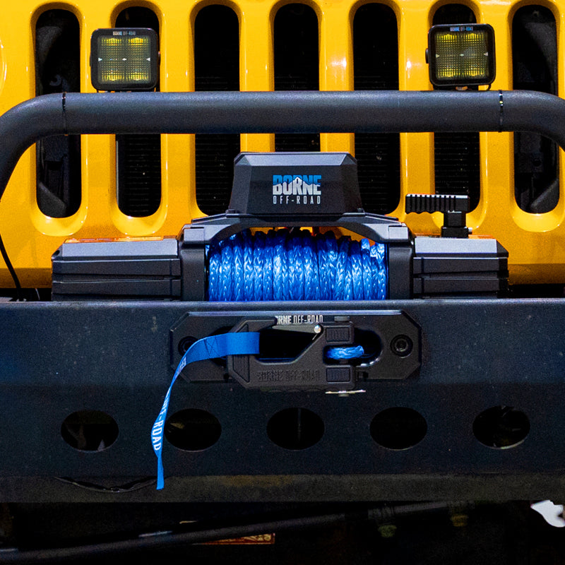 Borne Off-Road 12K Winch - Blue Synthetic Rope BNWN-12-SBL