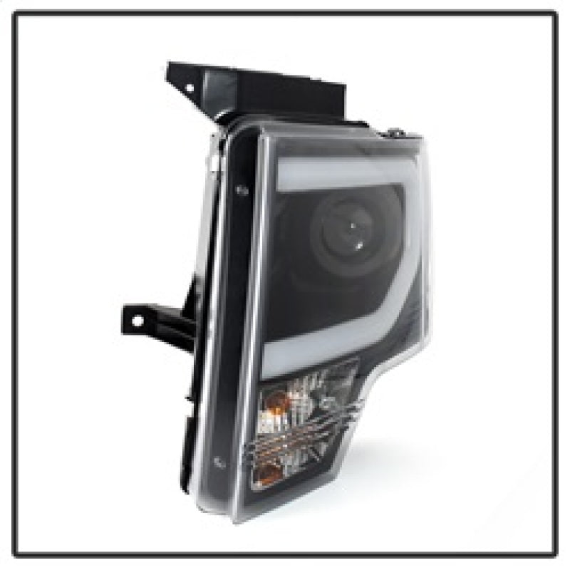 Spyder Ford F150 13-14 Projector Factory Xenon Model- Light Bar DRL Blk PRO-YD-FF15013-LBDRL-HID-BK