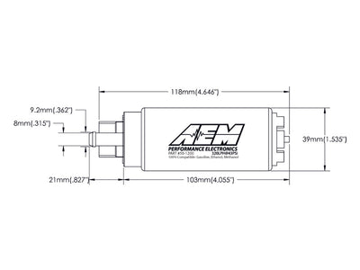 AEM Electronics Ethanol & Methanol Capable High Flow In-Tank Fuel Pump