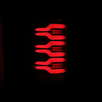 AlphaRex 14-18 GMC Sierra 1500/2500HD/3500HD LUXX-Series LED Tail Lights Blk/Red w/Actv Lgt Seq. Sig 630050 *Discontinued