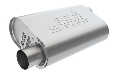 Borla CrateMuffler SBC Hot 350/383 3 inch Offset/Center 14in x 4.35in x 9in Oval Muffler 400840