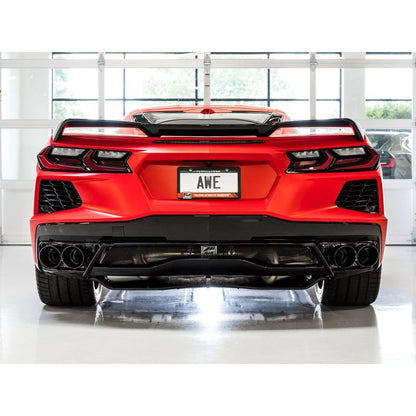 AWE Tuning 2020+ Chevrolet Corvette (C8) Track Edition Exhaust - Quad Diamond Black Tips