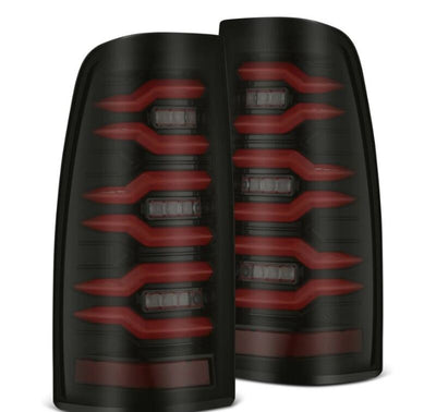 AlphaRex 99-06 Chevrolet Silverado/99-06 GMC Sierra LUXX-Series LED Tail Lights - Black/Red 620007 *Discontinued