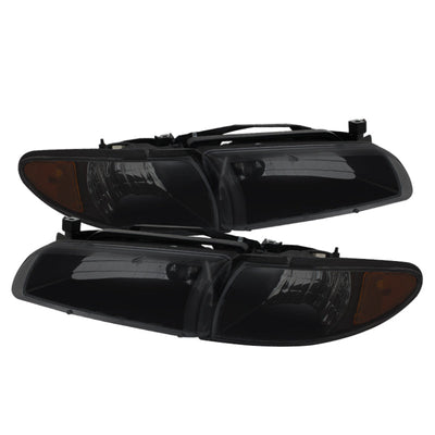 SPYDER Xtune Pontiac Grand Prix 97-03 Crystal Headlights w/ Amber Corner Lights HD-JH-PGPRIX-SET-AM-BSM 9034329