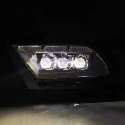 AlphaRex 10-12 Ford Mustang MK II NOVA-Series LED Projector Headlights Black