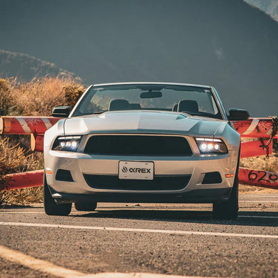 AlphaRex 10-12 Ford Mustang MK II NOVA-Series LED Projector Headlights Black
