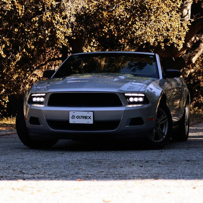AlphaRex 10-12 Ford Mustang MK II NOVA-Series LED Projector Headlights Black