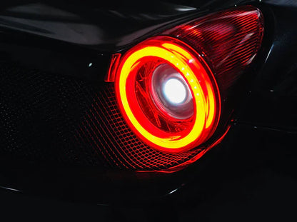 AlphaRex 10-15 Ferrari 458 NOVA-Series Prismatic LED Tail Lights - Red Smoke