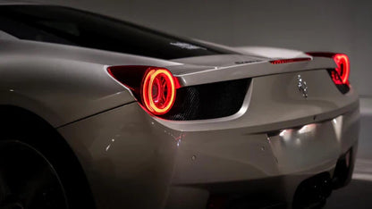 AlphaRex 10-15 Ferrari 458 NOVA-Series Prismatic LED Tail Lights - Red Clear