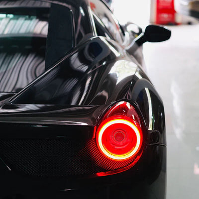 AlphaRex 10-15 Ferrari 458 NOVA-Series Prismatic LED Tail Lights - Red Clear