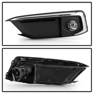 Spyder Honda Civic 2019+ OEM LED Fog Lights w/ OEM switch - Clear FL-HC2019-LED-C 5087034
