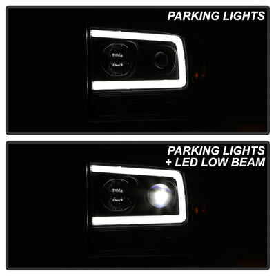 SPYDER Ford F-250 99-04/Excursion 00-04 1 Piece LED Headlights - Black PRO-YD-FF25099V2PL-BK 5088062