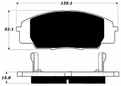 Porterfield Brake Pads for 2008 HONDA CIVIC Sedan Si