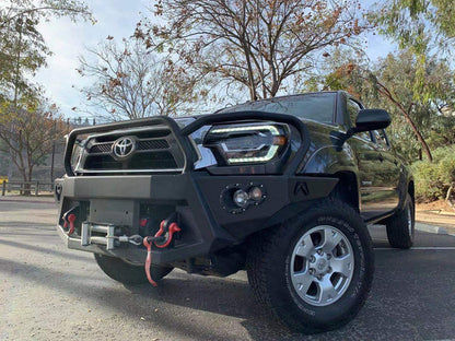 AlphaRex 12-15 Toyota Tacoma PRO-Series Halogen Projector Headlights Black