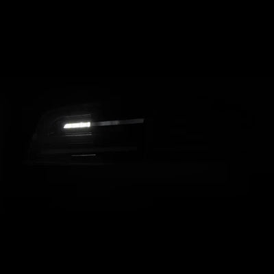 AlphaRex 12-21 Tesla Model S LUXX-Series LED Tail Lights Alpha-Black (With Black Trunk Center Piece Replacement)