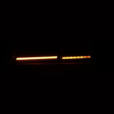 AlphaRex 12-21 Tesla Model S LUXX-Series LED Tail Lights Black Red (With Black Trunk Center Piece Replacement)