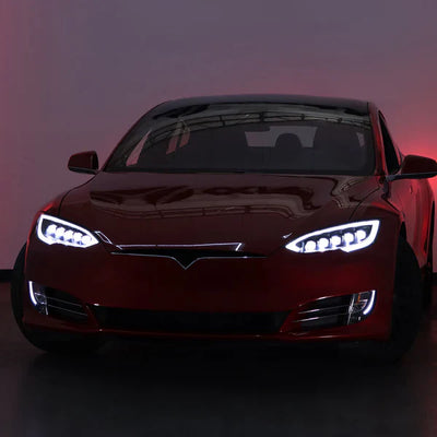 AlphaRex 12-21 Tesla Model S NOVA-Series LED Projector Headlights Black