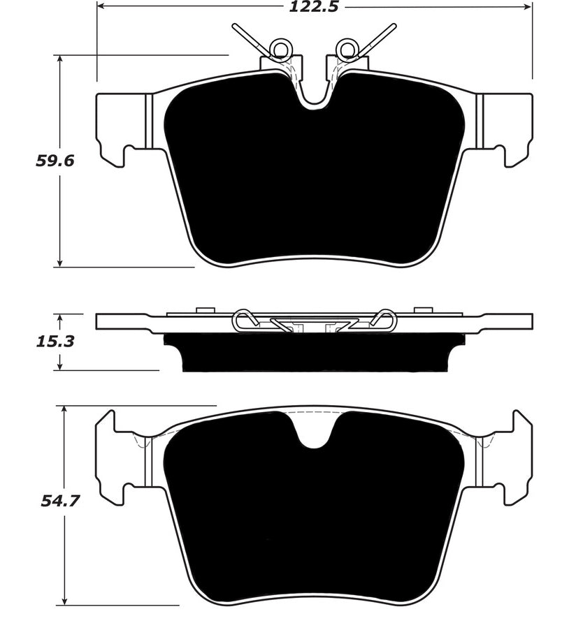 Porterfield Brake Pads for 2017 JAGUAR XE 18"